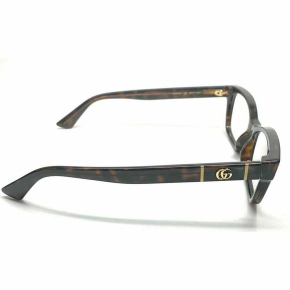 Gucci Havana Frame & Demo Lens Women's Cat Eye Eyeglasses - Picture 3 of 4